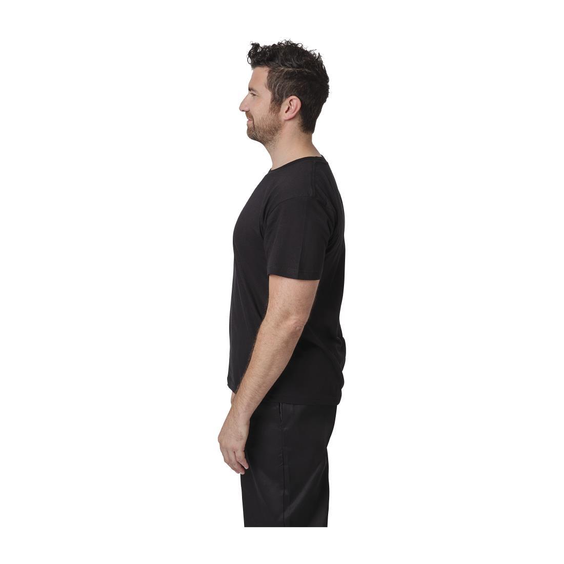 Unisex Chef T-Shirt Black 2XL - A295-2XL  - 4