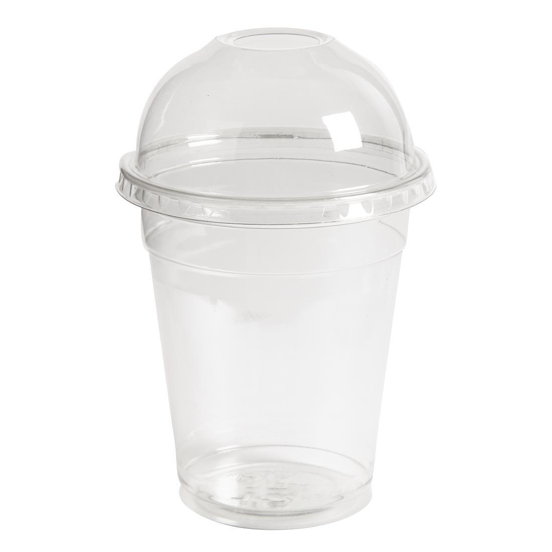 Dome Lids For Clear PET Juice Cups 398ml / 14oz (Pack of 50) - CW927  - 2