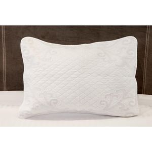 Mitre Luxury Chloe Quilted Pillow Cover White - HB879  - 1