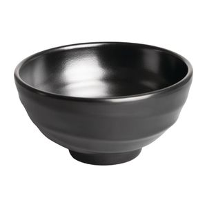 Olympia Kristallon Fusion Melamine Rice Bowls Black 114mm (Pack of 6) - DR514  - 1
