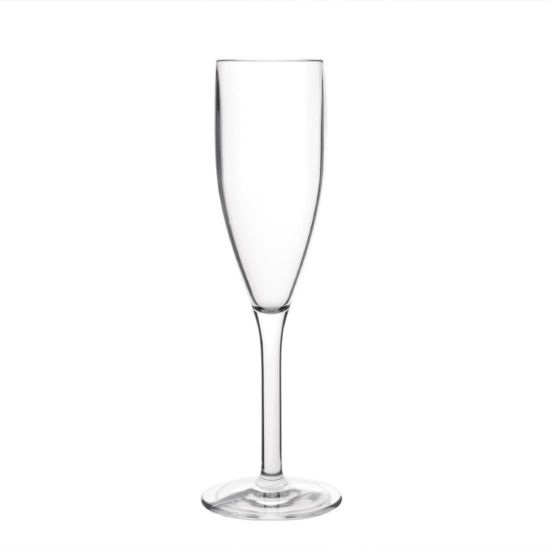 Olympia Kristallon Polycarbonate Champagne Flutes 210ml (Pack of 12) - DS133  - 1