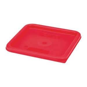 Cambro Camsquare Food Storage Container Lid Red - DB015  - 1