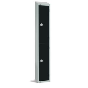Elite Double Door Electronic Combination Locker with sloping top Black - GR671-ELS  - 1