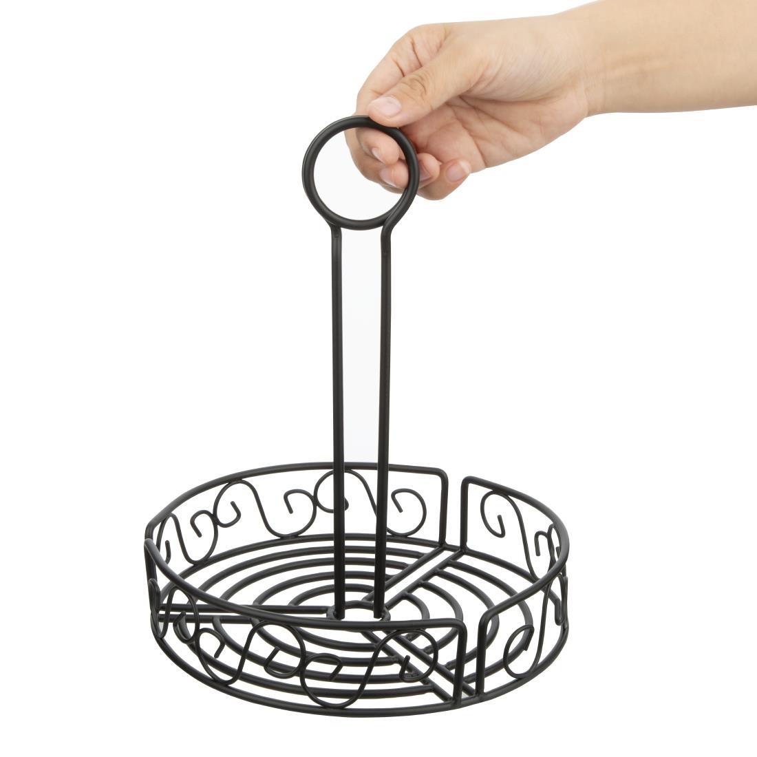 Olympia Wire Condiment Holder Black - GM245  - 3