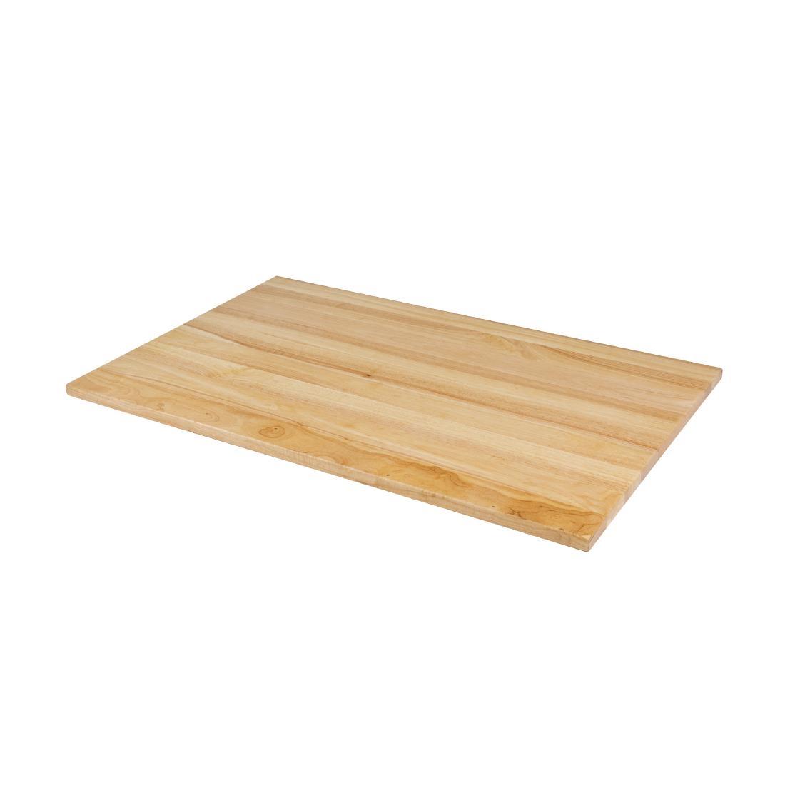 Bolero Pre-drilled Rectangular Table Top Natural 1100 x 700mm - DY727  - 2