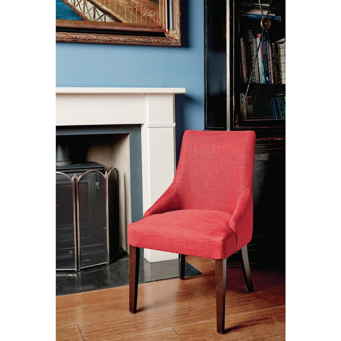 Bolero Dark Red Finesse Dining Chairs (Pack of 2) - CF368  - 8