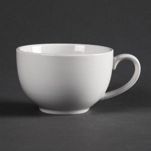 Olympia Whiteware Elegant Cups 230ml 8oz (Pack of 12) - CD735  - 1