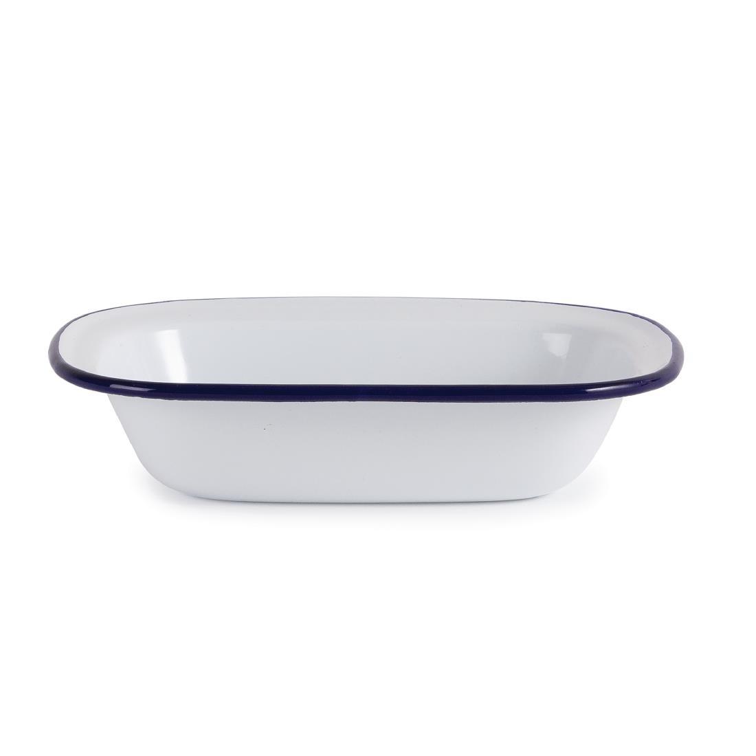 Olympia Enamel Pie Dishes Rectangular 180 x 135mm (Pack of 6) - GM511  - 5