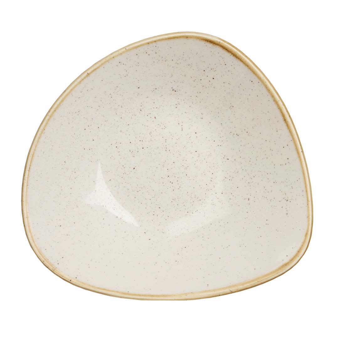 Churchill Stonecast Triangle Bowl Barley White 228mm (Pack of 12) - DK525  - 1