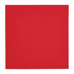 Fiesta Recyclable Dinner Napkin Red 40x40cm 2ply 1/4 Fold (Pack of 2000) - FE238  - 1