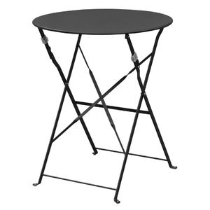 Bolero Black Pavement Style Steel Table 595mm - GH558  - 1