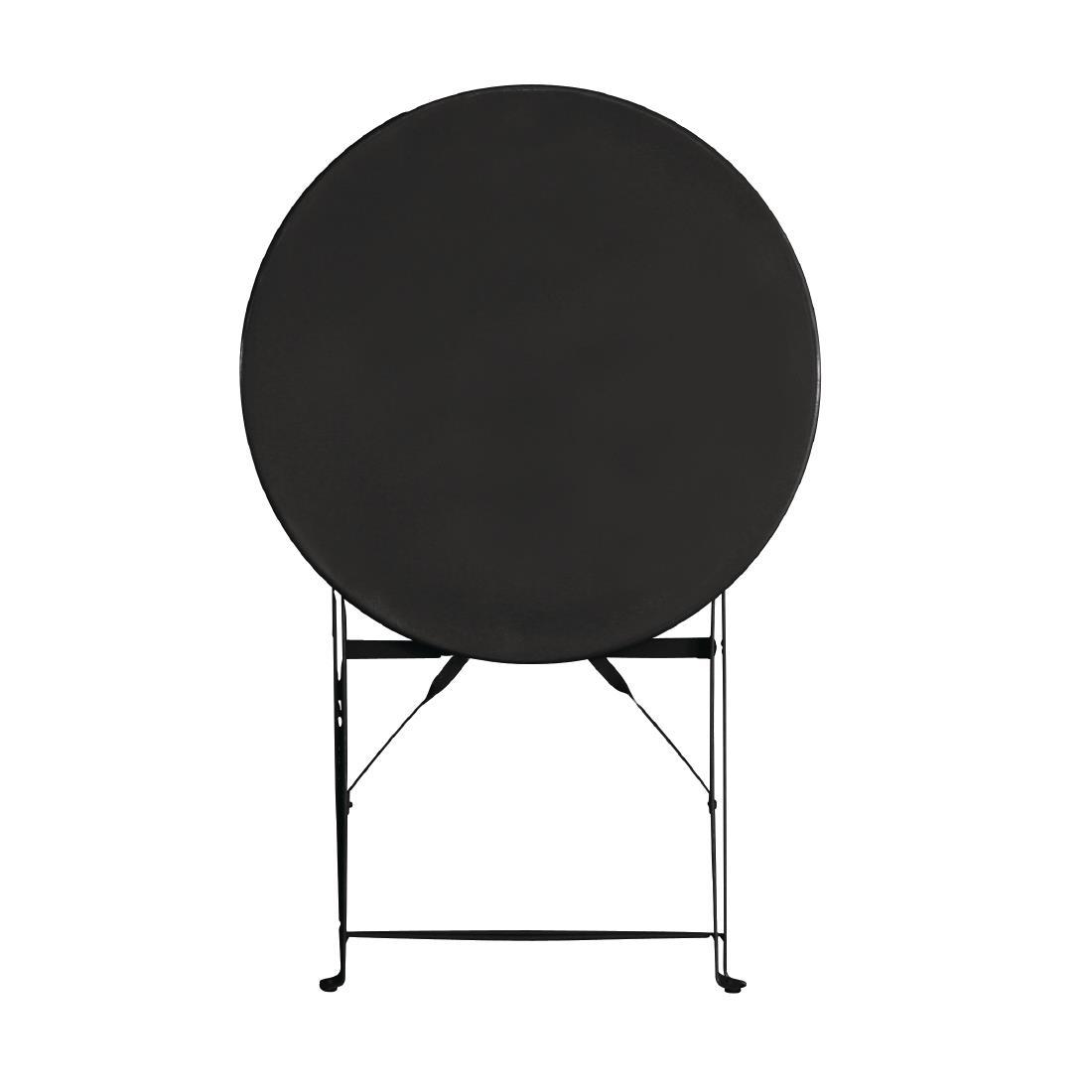 Bolero Black Pavement Style Steel Table 595mm - GH558  - 3