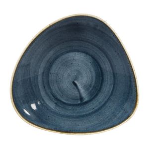 Churchill Stonecast Triangular Shallow Bowls Blueberry 210mm (Pack of 12) - DY798  - 1