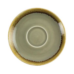Olympia Kiln Cappuccino Saucer Moss 140mm (Pack of 6) - GP479  - 1