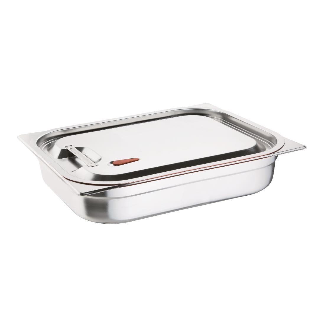 Vogue Stainless Steel and Silicone Sealable 1/1 Gastronorm Lid - CP268  - 2