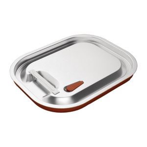Vogue Stainless Steel and Silicone Sealable 1/2 Gastronorm Lid - CP269  - 1