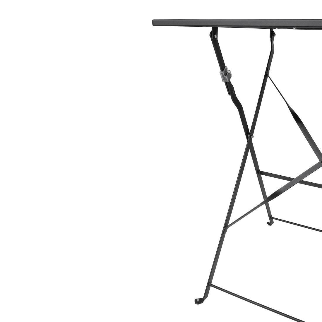 Bolero Black Square Pavement Style Steel Table - GK989  - 4