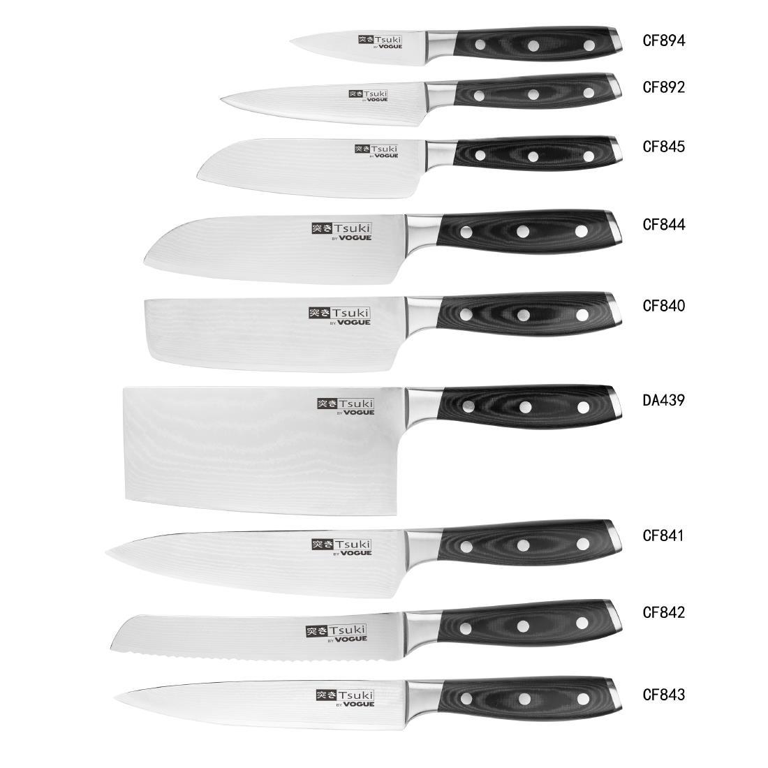 Vogue Tsuki Series 7 Santoku Knife 18cm - CF844  - 5