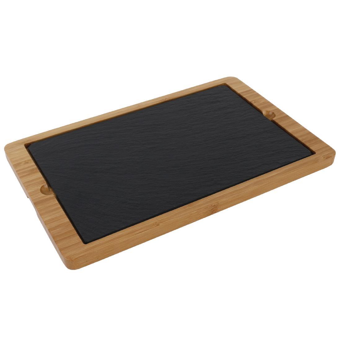 Olympia Smooth Edged Slate Platters 280 x 180mm (Pack of 2) - CM063  - 6