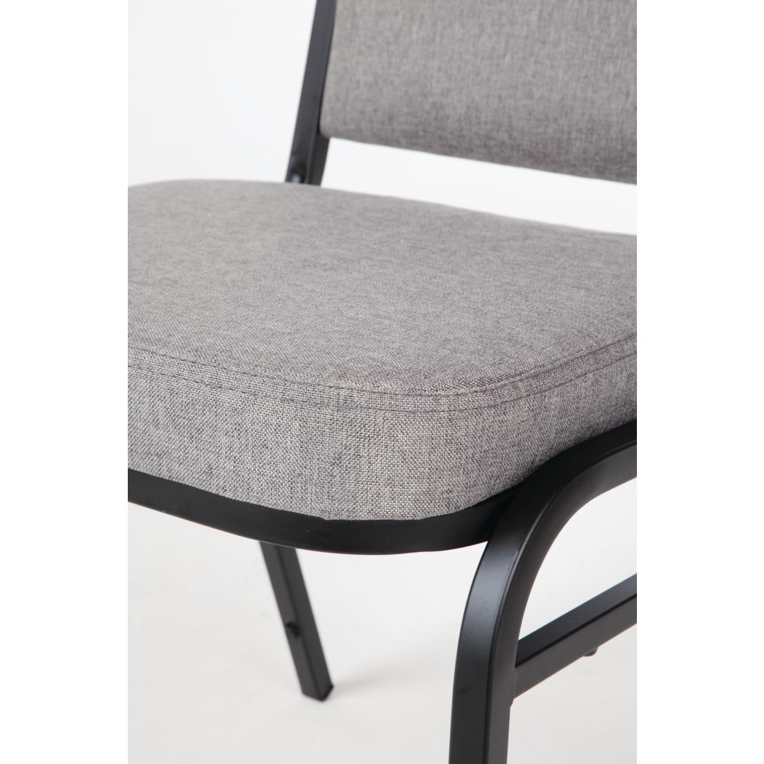Bolero Square Back Banquet Chairs Black & Grey (Pack of 4) - DA602  - 6