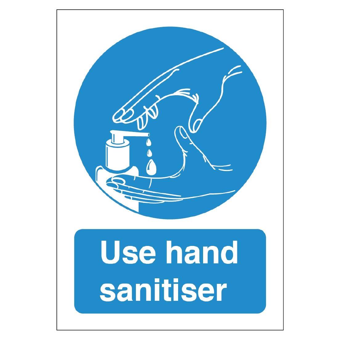 Use Hand Sanitiser Sign 300mm Self-Adhesive - FN838  - 1