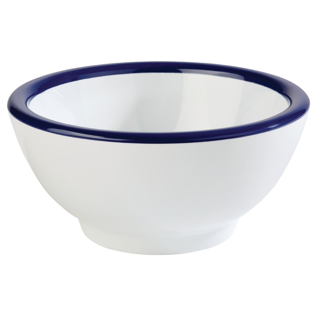 APS Pure Bowl White And Blue 130(D) x 65(H) 0.3Ltr (B2B) - FC986  - 1