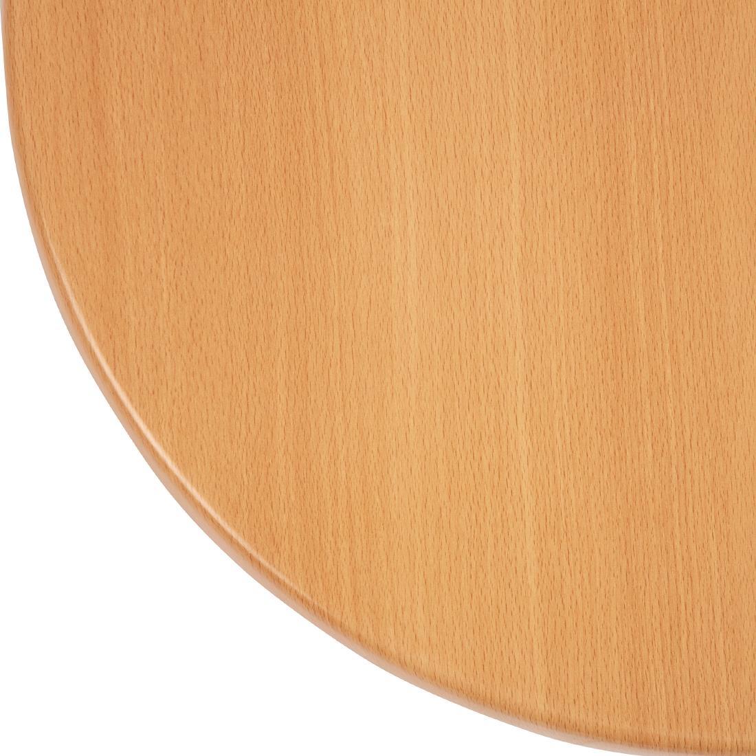 Bolero Pre-drilled Round Table Top Beech Effect 800mm - GL975  - 3