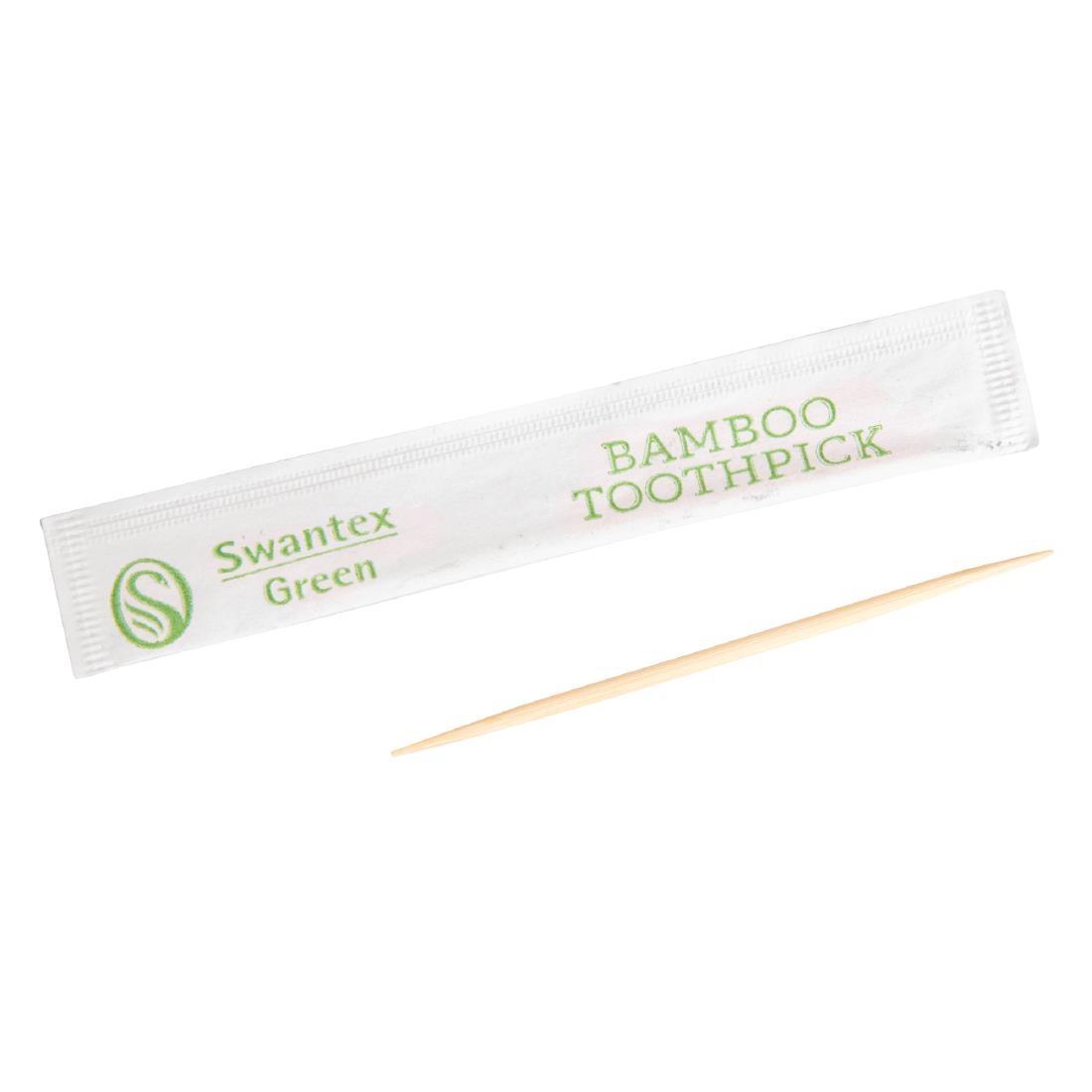Individually Wrapped Biodegradable Bamboo Toothpicks (Pack of 1000) - DA015  - 2