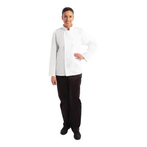 Whites Vegas Unisex Chefs Jacket Long Sleeve White S - A134-S  - 7