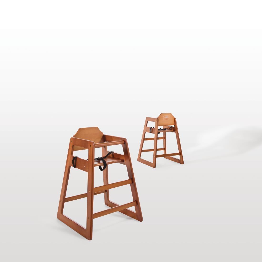 Bolero Wooden Highchair Dark Wood Finish - DL901  - 6