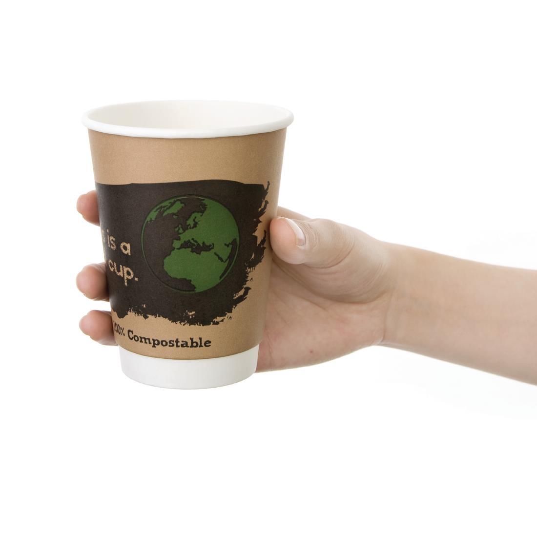 Fiesta Compostable Coffee Cups Double Wall 355ml / 12oz (Pack of 500) - DY987  - 4