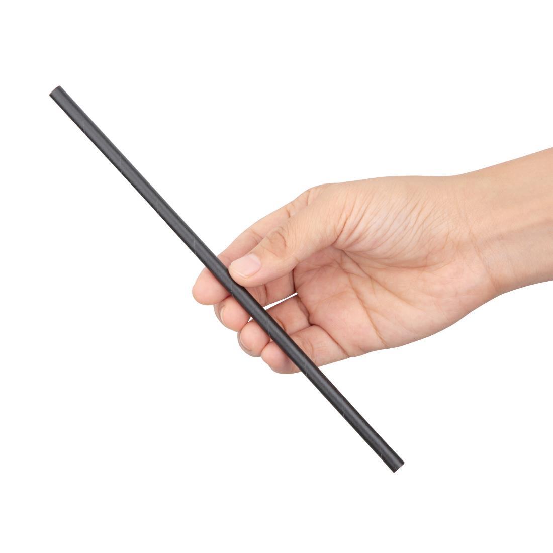 Fiesta Compostable Individually Wrapped Paper Straws Black (Pack of 250) - FP440  - 2