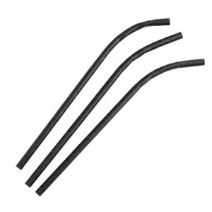 Fiesta Compostable Individually Wrapped Bendy Paper Straws Black (Pack of 250) - FP444  - 1