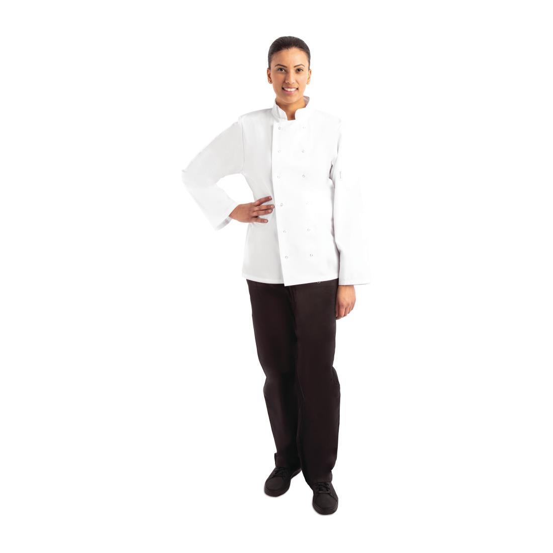 Whites Vegas Unisex Chefs Jacket Long Sleeve White XS - A134-XS  - 9
