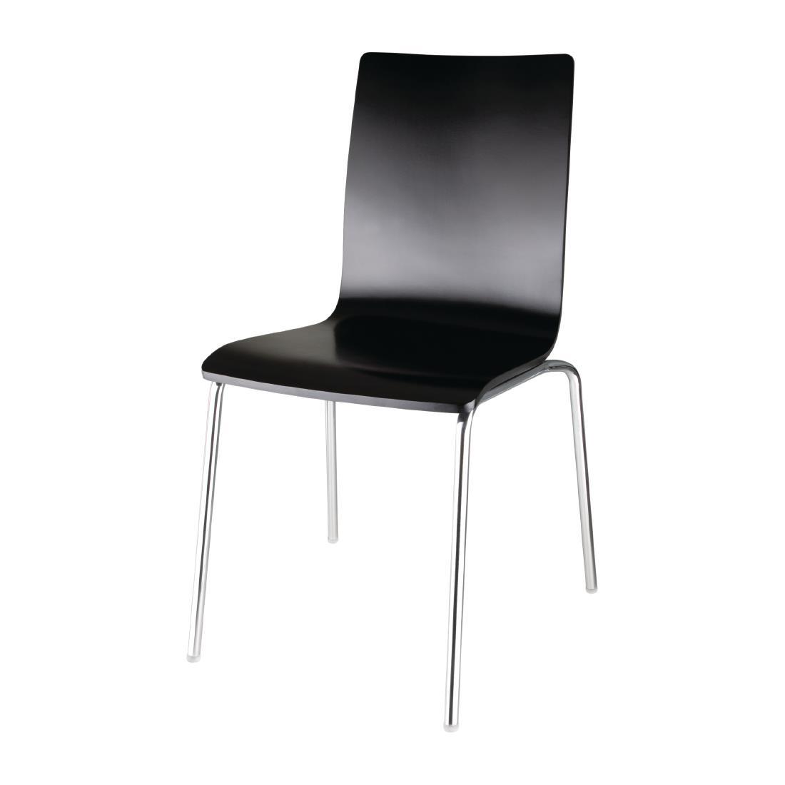 Bolero Black Square Back Side Chair (Pack of 4) - GR345  - 2