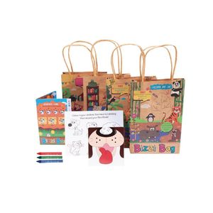 Crafti's Kids Recycled Kraft Bizzi Activity Bags (Pack of 200) - DK368  - 1