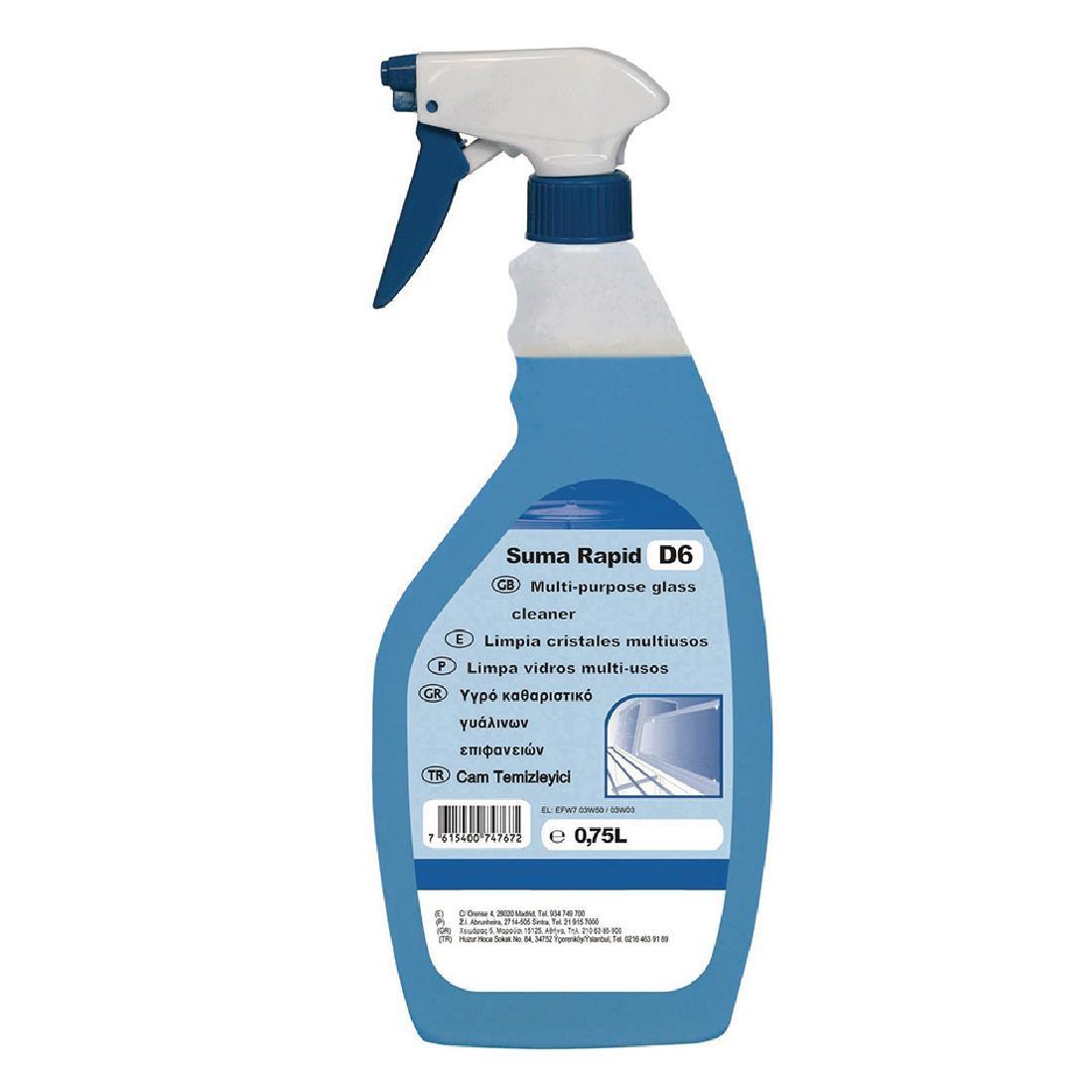 Suma Rapid D6L Glass and Stainless Steel Cleaner Ready To Use 750ml - GH499  - 1