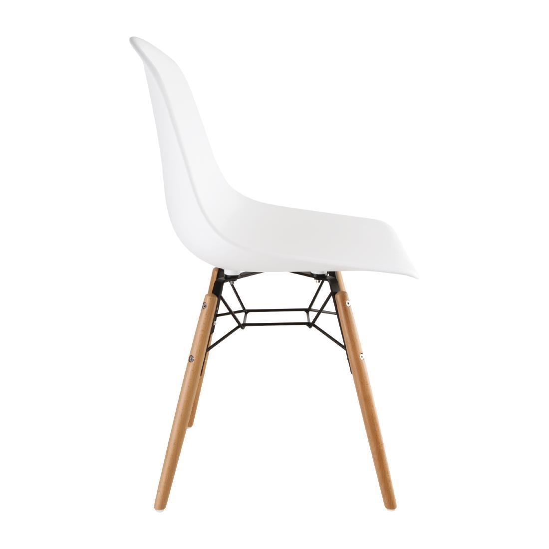 Bolero Arlo Side Chair White (Pack 2) - DM840  - 2