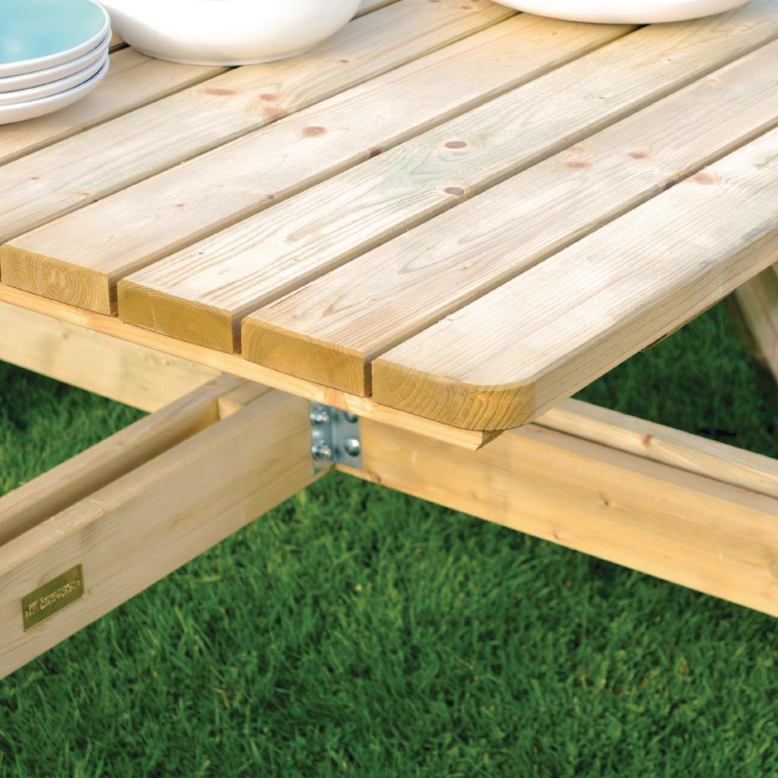 Rowlinson Square Wooden Picnic Table 6.5ft - CG096  - 7