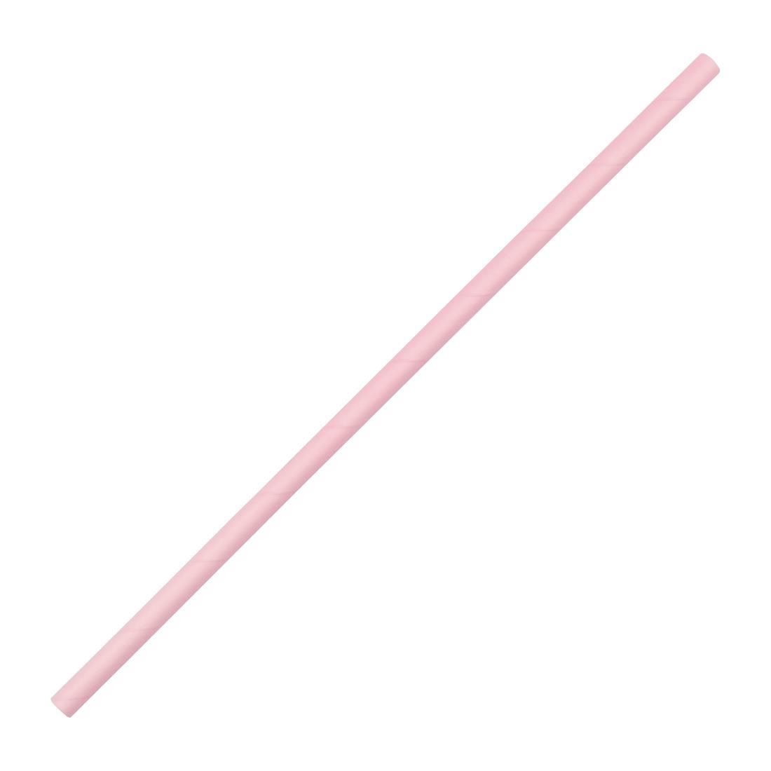 Fiesta Compostable Paper Straws Pink (Pack of 250) - FB139  - 1