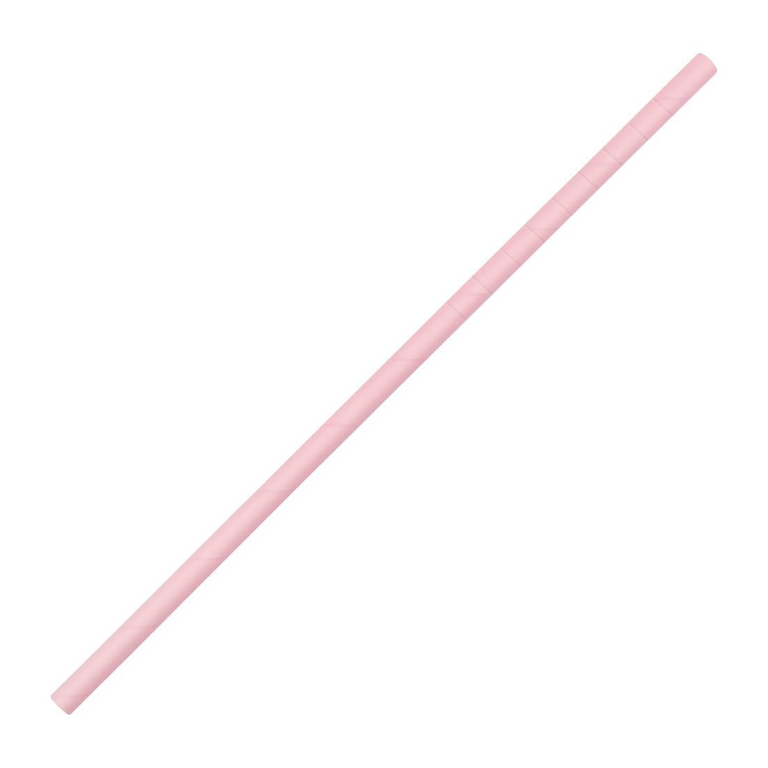 Fiesta Compostable Bendy Paper Straws Pink (Pack of 250) - FB144  - 1