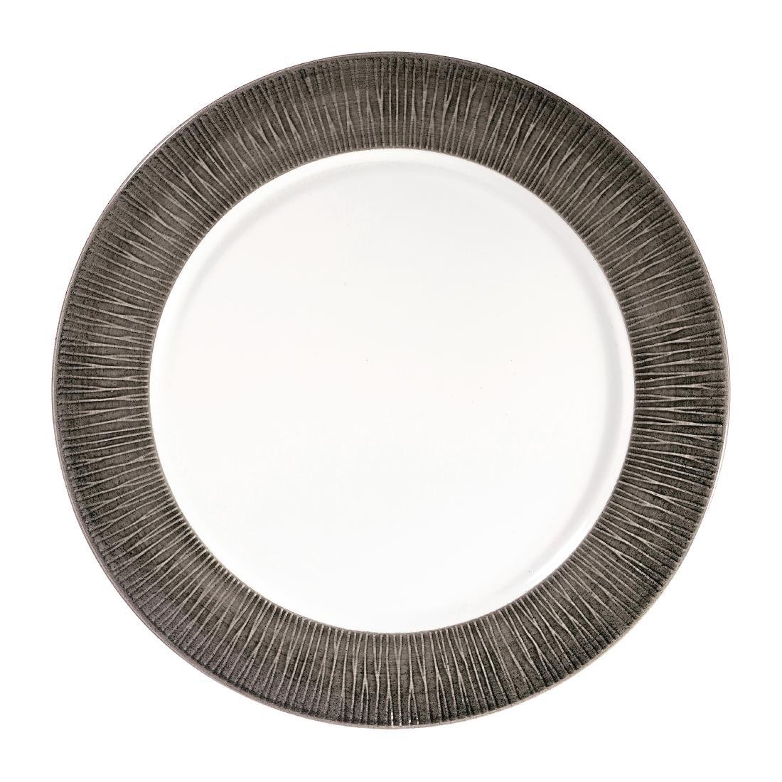 Churchill Bamboo Spinwash Footed Plates Dusk 305mm (Pack of 12) - FD810  - 1