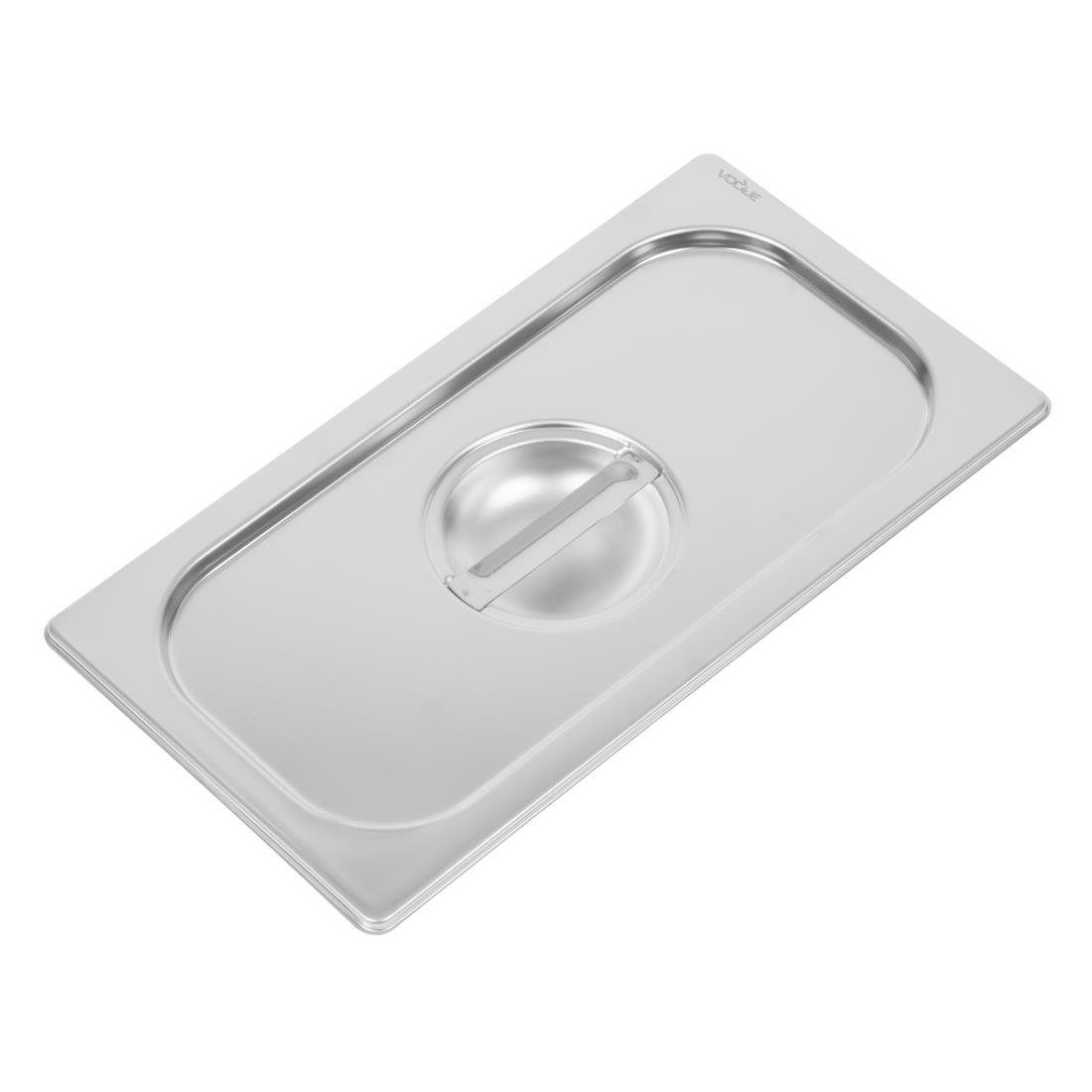 Vogue Heavy Duty Stainless Steel 1/3 Gastronorm Pan Lid - DW457  - 1
