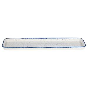 Churchill Stonecast Hints Rectangular Flat Trays Indigo Blue 150 x 530mm (Pack of 4) - DY210  - 2