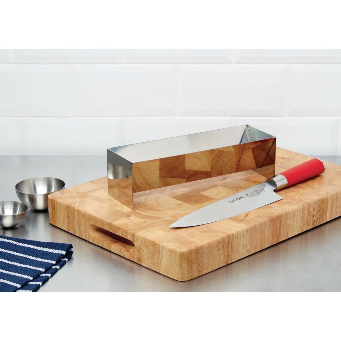 E584 A033 Vogue V Shaped Stainless Steel Terrine Mould 260mm E584