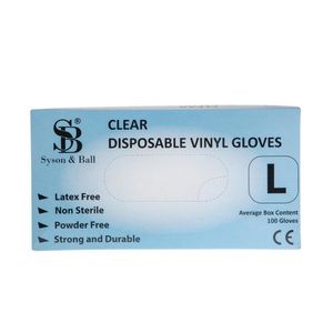 Powder-Free Latex Gloves Clear Medium (Pack of 100) - Y262-M  - 3