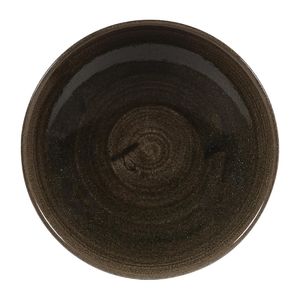 Churchill Stonecast Patina Evolve Coupe Bowls Iron Black 182mm (Pack of 12) - DY901  - 1
