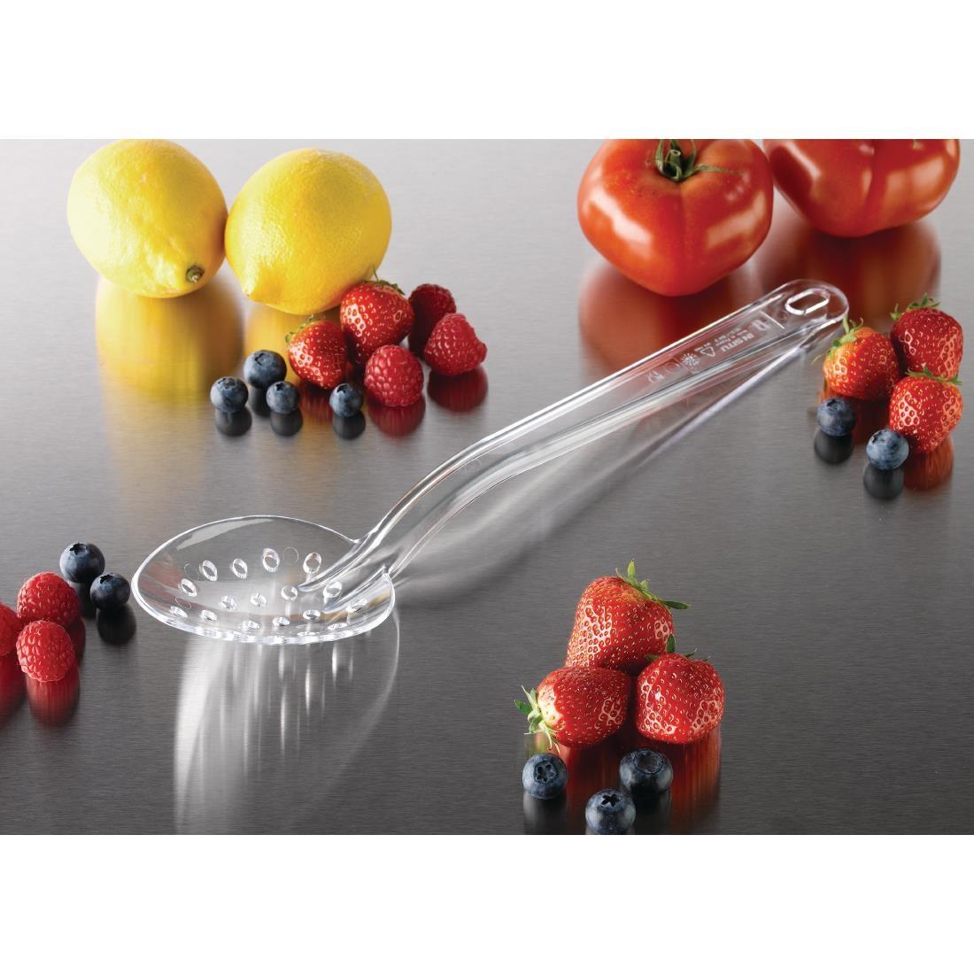 Matfer Bourgeat Exoglass Perforated Serving Spoon Clear 13" - DR198  - 4