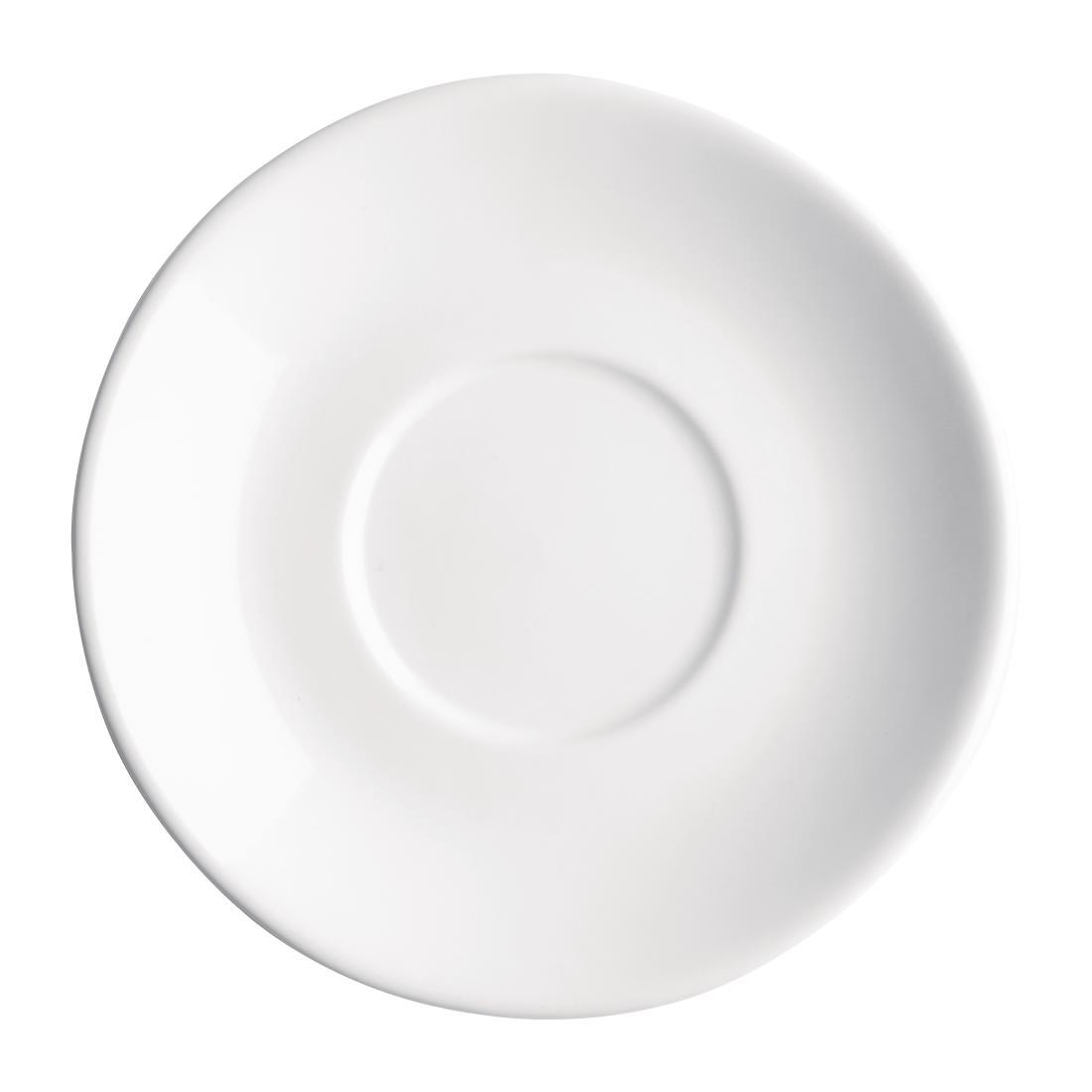 Olympia Cafe Flat White Saucers White 135mm (Pack of 12) - FF996  - 4