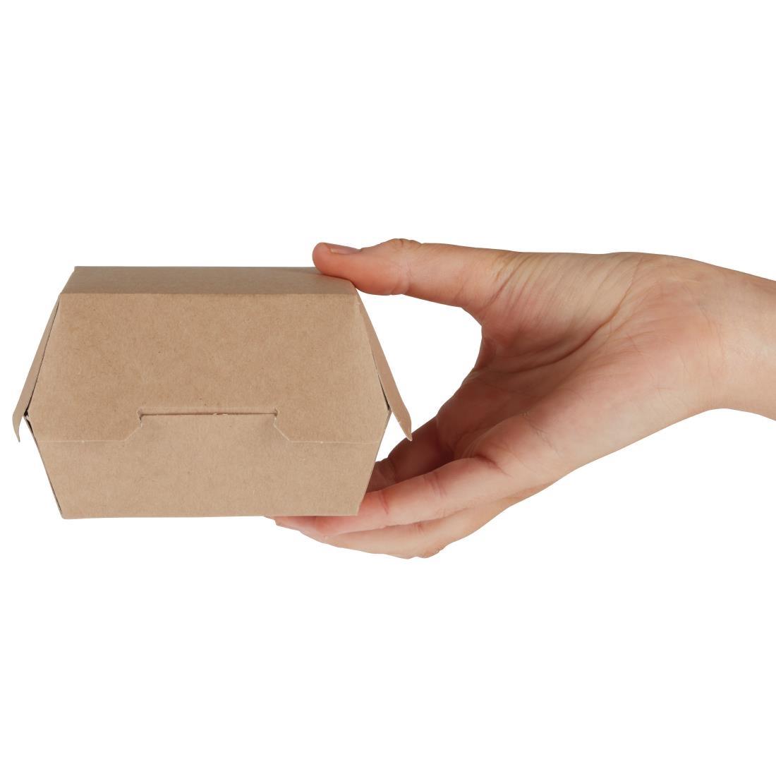Colpac Compostable Kraft Burger Boxes Small 108mm (Pack of 250) - GE802  - 2